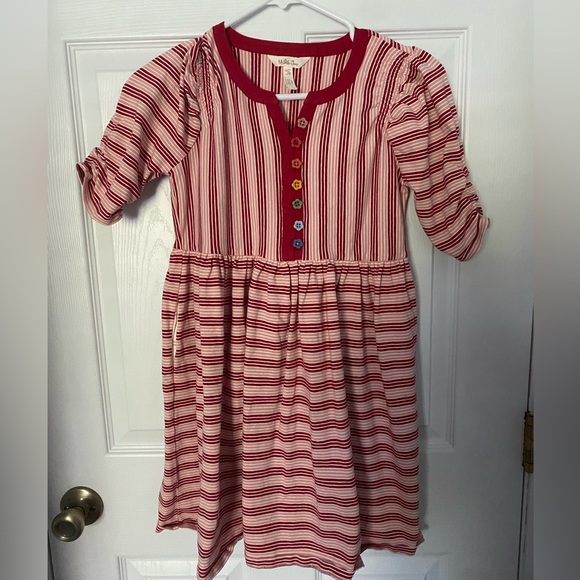 Matilda Jane Striped dress with flower buttons - Picture 1 of 5